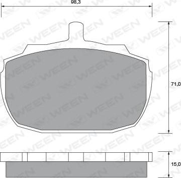 Ween 151-1420 - Тормозные колодки, дисковые, комплект autodnr.net