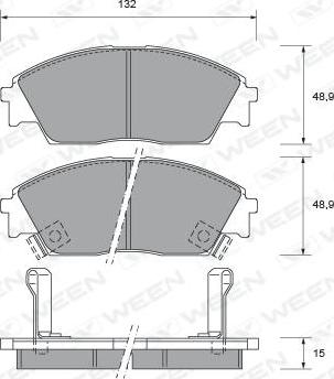 Metzger 109-1087 - Гальмівні колодки, дискові гальма autocars.com.ua