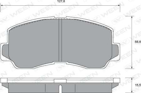 Ween 151-1434 - Тормозные колодки, дисковые, комплект avtokuzovplus.com.ua