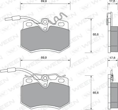 Ween 151-1437 - Гальмівні колодки, дискові гальма autocars.com.ua