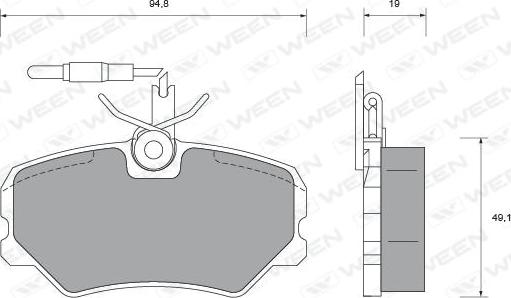 Ween 151-1439 - Тормозные колодки, дисковые, комплект autodnr.net