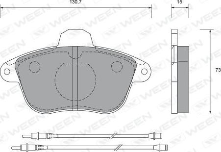 Ween 151-1441 - Тормозные колодки, дисковые, комплект avtokuzovplus.com.ua