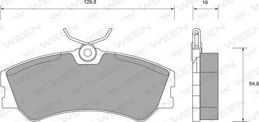 Ween 151-1470 - Гальмівні колодки, дискові гальма autocars.com.ua