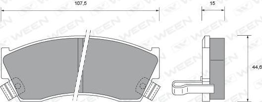 Ween 151-1484 - Тормозные колодки, дисковые, комплект autodnr.net