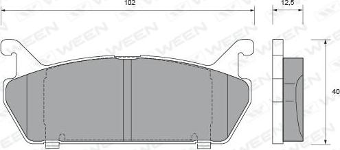 Ween 151-1489 - Гальмівні колодки, дискові гальма autocars.com.ua