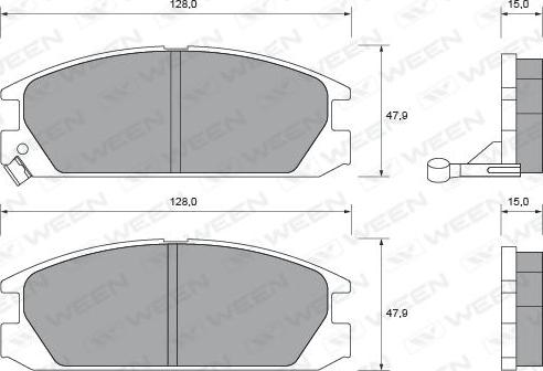 Ween 151-1513 - Тормозные колодки, дисковые, комплект avtokuzovplus.com.ua