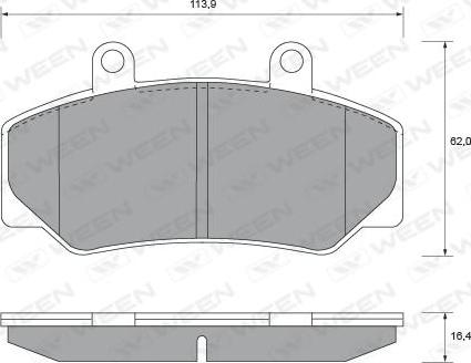 Ween 151-1524 - Гальмівні колодки, дискові гальма autocars.com.ua