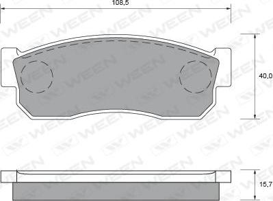 Ween 151-1537 - Гальмівні колодки, дискові гальма autocars.com.ua