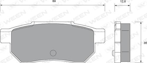 Ween 151-1549 - Гальмівні колодки, дискові гальма autocars.com.ua