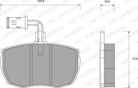 Ween 151-1550 - Гальмівні колодки, дискові гальма autocars.com.ua