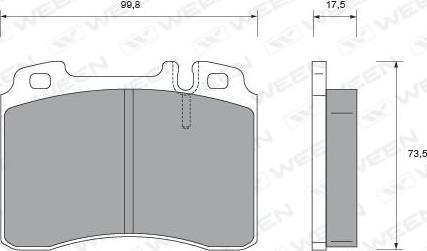 Ween 151-1560 - Тормозные колодки, дисковые, комплект avtokuzovplus.com.ua