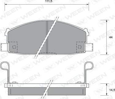 Ween 151-1572 - Гальмівні колодки, дискові гальма autocars.com.ua