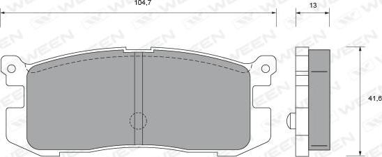 Ween 151-1576 - Тормозные колодки, дисковые, комплект avtokuzovplus.com.ua