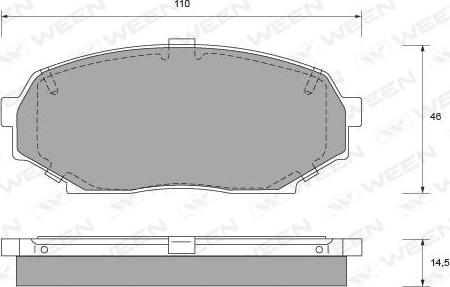 Ween 151-1579 - Тормозные колодки, дисковые, комплект autodnr.net