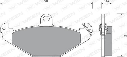 Ween 151-1592 - Гальмівні колодки, дискові гальма autocars.com.ua