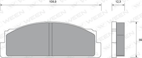 Ween 151-1597 - Гальмівні колодки, дискові гальма autocars.com.ua