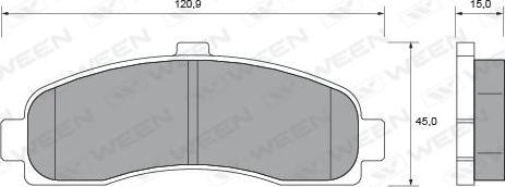 Ween 151-1603 - Тормозные колодки, дисковые, комплект avtokuzovplus.com.ua