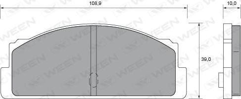 Ween 151-1614 - Гальмівні колодки, дискові гальма autocars.com.ua