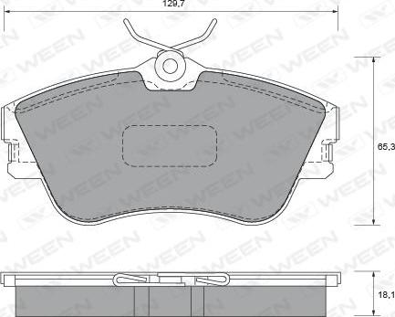 Ween 151-1630 - Тормозные колодки, дисковые, комплект avtokuzovplus.com.ua