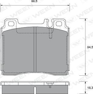 Ween 151-1657 - Гальмівні колодки, дискові гальма autocars.com.ua