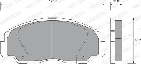 Ween 151-1660 - Гальмівні колодки, дискові гальма autocars.com.ua