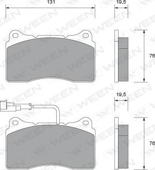 Ween 151-1673 - Тормозные колодки, дисковые, комплект autodnr.net