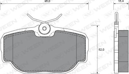 Ween 151-1678 - Гальмівні колодки, дискові гальма autocars.com.ua