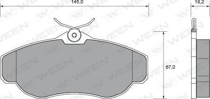 Ween 151-1679 - Тормозные колодки, дисковые, комплект avtokuzovplus.com.ua