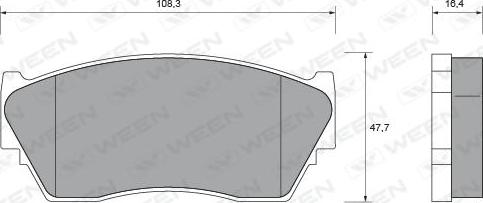 Ween 151-1691 - Тормозные колодки, дисковые, комплект autodnr.net