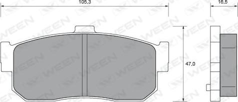 Ween 151-1692 - Гальмівні колодки, дискові гальма autocars.com.ua