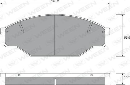 Ween 151-1700 - Гальмівні колодки, дискові гальма autocars.com.ua