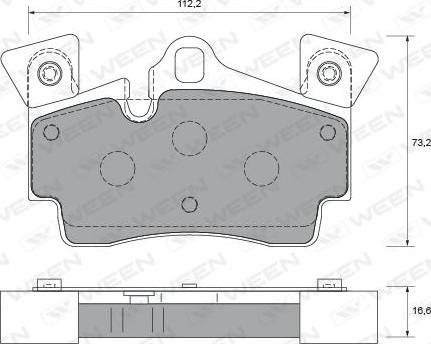 Ween 151-1751 - Тормозные колодки, дисковые, комплект autodnr.net