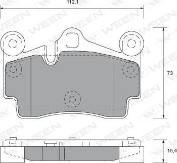 Ween 151-1762 - Гальмівні колодки, дискові гальма autocars.com.ua