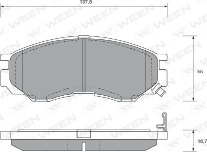 Ween 151-1767 - Тормозные колодки, дисковые, комплект autodnr.net