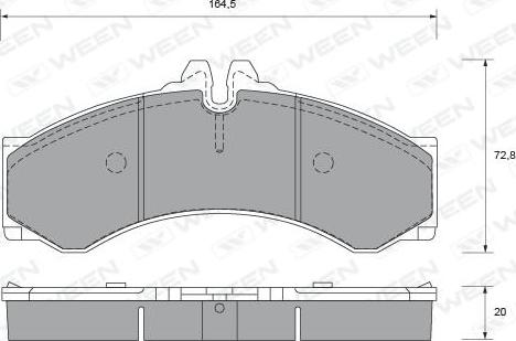 Ween 151-1768 - Гальмівні колодки, дискові гальма autocars.com.ua