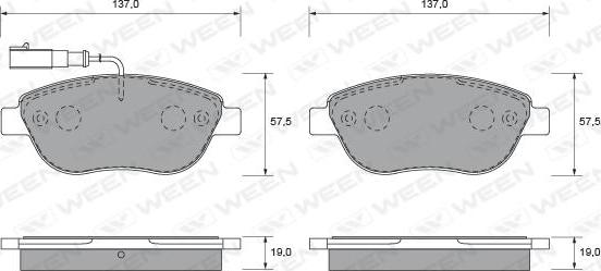 FIAT 1605157 - Тормозные колодки, дисковые, комплект autodnr.net