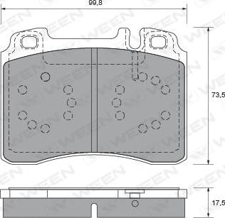 Ween 151-1785 - Тормозные колодки, дисковые, комплект autodnr.net