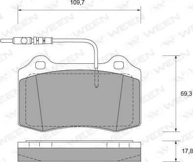 Ween 151-1811 - Гальмівні колодки, дискові гальма autocars.com.ua