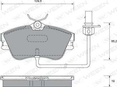 Ween 151-1819 - Гальмівні колодки, дискові гальма autocars.com.ua