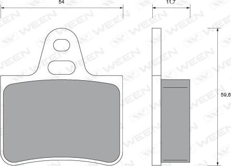 Ween 151-1881 - Гальмівні колодки, дискові гальма autocars.com.ua