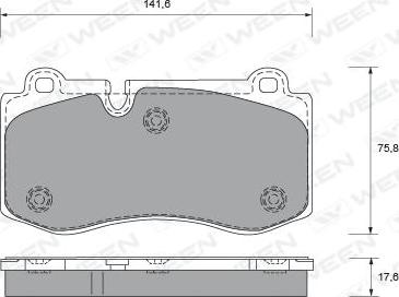 Ween 151-1884 - Тормозные колодки, дисковые, комплект avtokuzovplus.com.ua