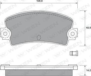 Ween 151-1893 - Тормозные колодки, дисковые, комплект autodnr.net