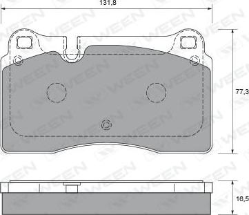 Ween 151-1895 - Тормозные колодки дисковые передние VW Touareg 7LA 7L6 7L7 7P5 autodnr.net