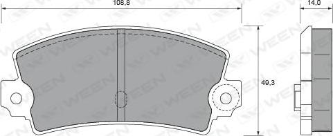 Ween 151-1904 - Гальмівні колодки, дискові гальма autocars.com.ua