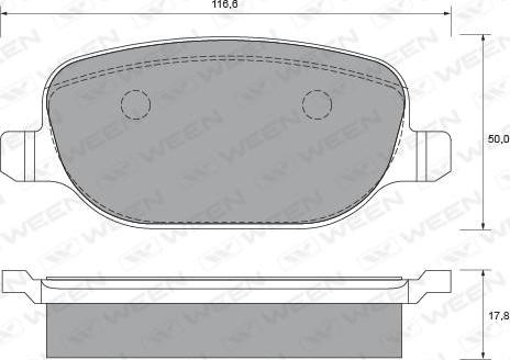 Ween 151-1905 - Тормозные колодки, дисковые, комплект autodnr.net