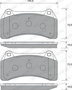 Textar 23489 163 0 5 - Гальмівні колодки, дискові гальма autocars.com.ua