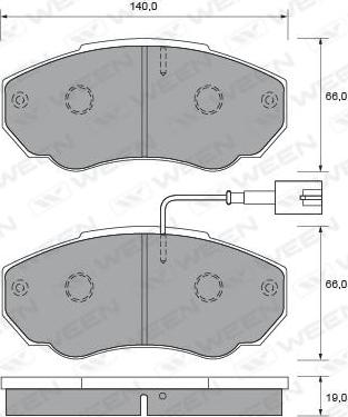 Ween 151-1915 - Гальмівні колодки, дискові гальма autocars.com.ua