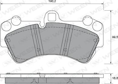 Ween 151-1937 - Гальмівні колодки, дискові гальма autocars.com.ua