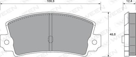 Ween 151-1941 - Тормозные колодки, дисковые, комплект avtokuzovplus.com.ua