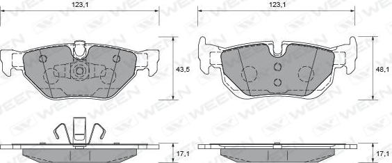 Ween 151-1993 - Гальмівні колодки, дискові гальма autocars.com.ua